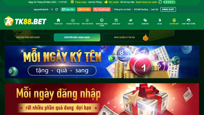 TK88 Casino cùng hàng ngàn khuyến mãi hấp dẫn